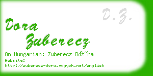 dora zuberecz business card